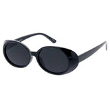 Women's Large Oval Sunglasses with Plastic Frame - Assorted