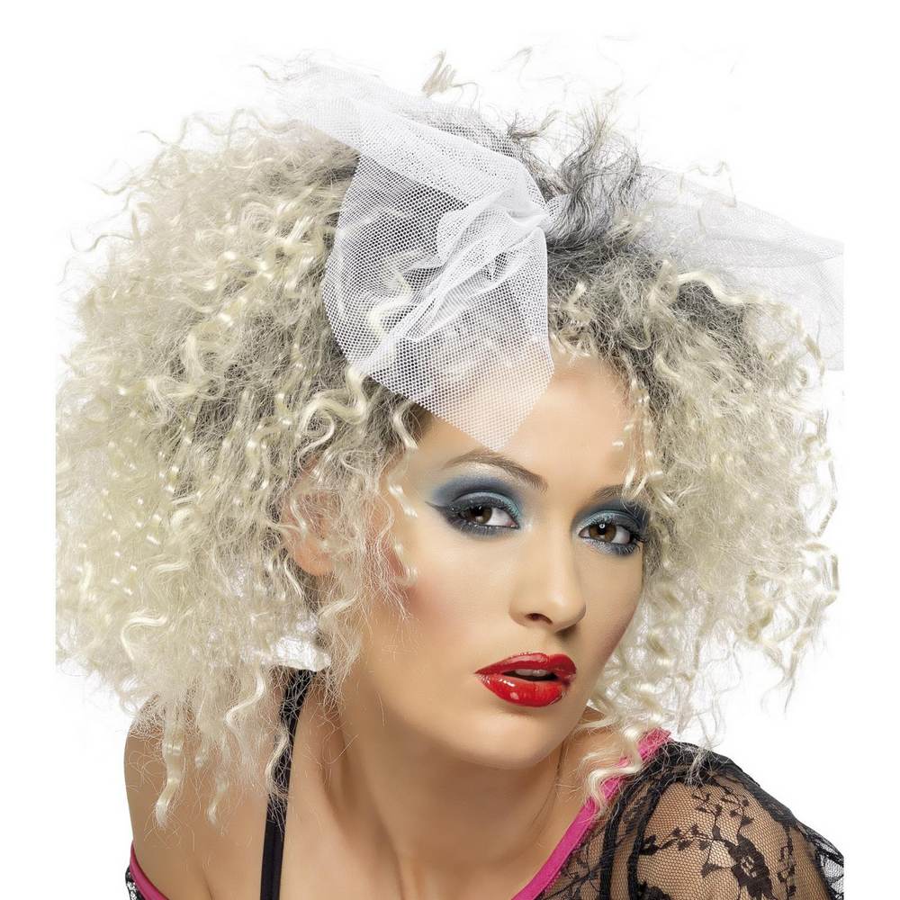 80's Wild Child WIG with bow - ADULT