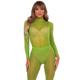 Snap Crotch Sheer Bodysuit & Tights Set