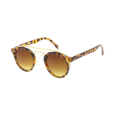 Small Round Double Bridge Vintage Sunglasses Hipster Frame - Assorted