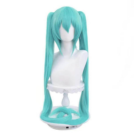 Virtual singer vocalist long blue wig