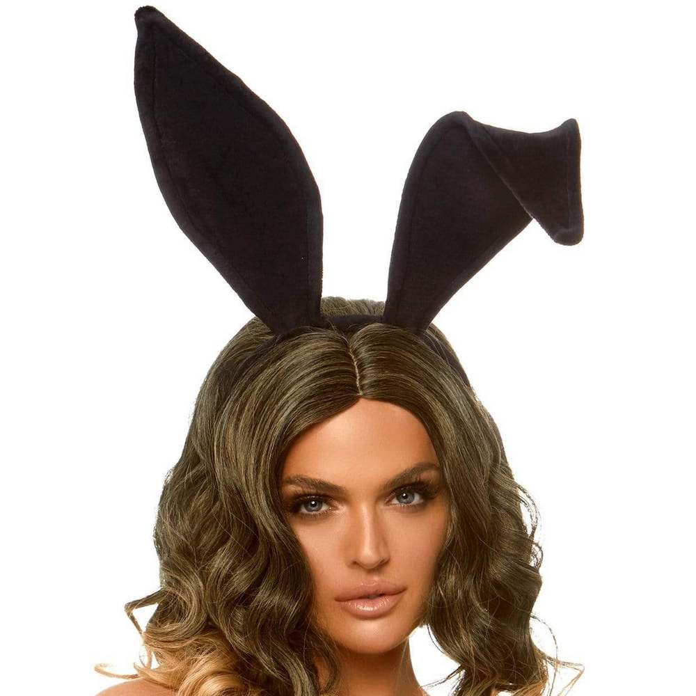 Oreilles de lapin pliable en velour sur serre-tête