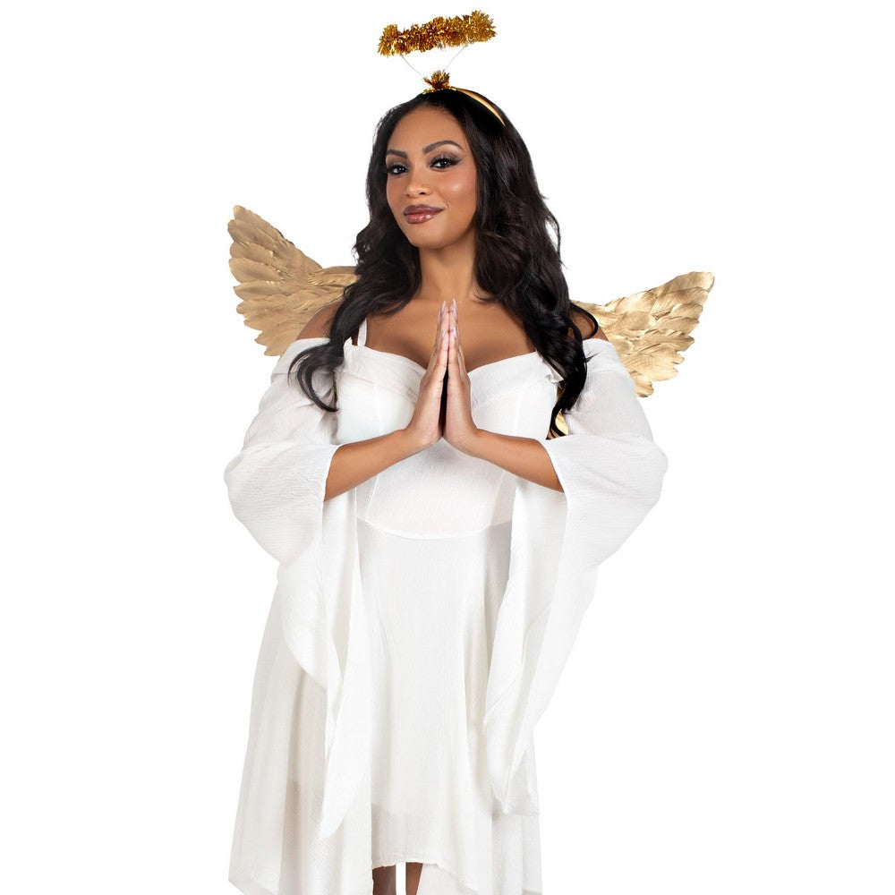 Metallic Angel Wings & Halo Set