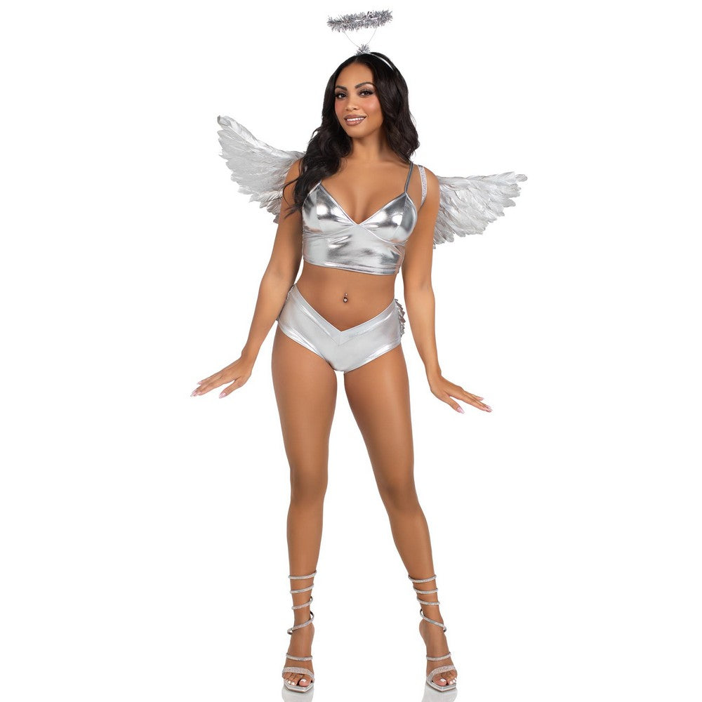 Metallic Angel Wings & Halo Set