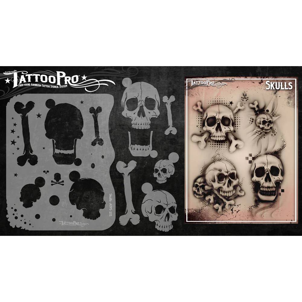 Tattoo Pro Skulls Stencil ATPS - 101
