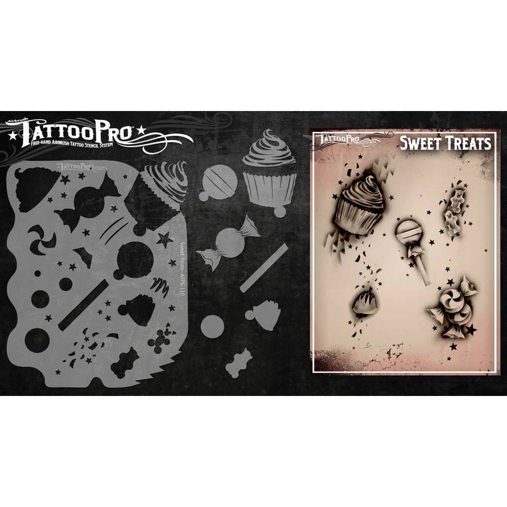 Tattoo Pro Sweet Treats Stencil - 110