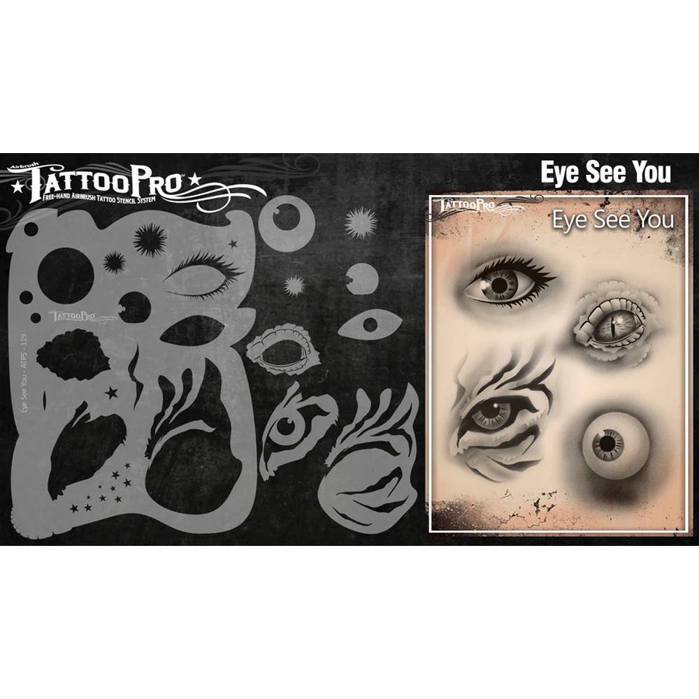 Tattoo Pro Eye See You Stencil - 119