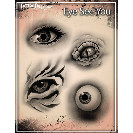 Tattoo Pro Eye See You Stencil - 119
