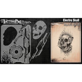 Tattoo Pro Electro Skull Stencil -122