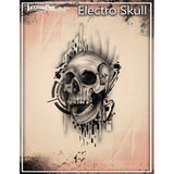 Tattoo Pro Electro Skull Stencil -122