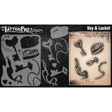 Tattoo Pro Key & Locket Stencil - 123