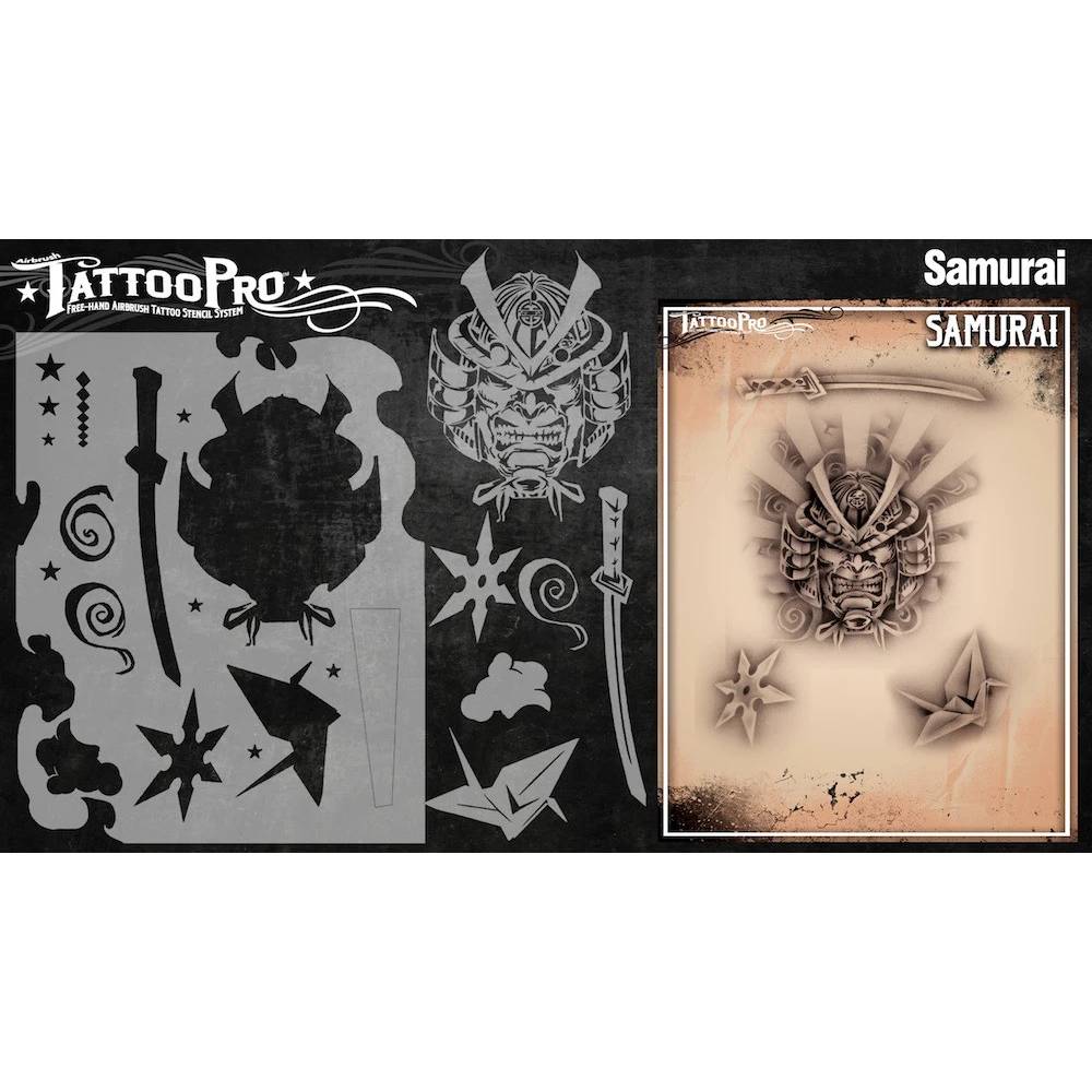 Tattoo Pro Samurai Stencil - 125
