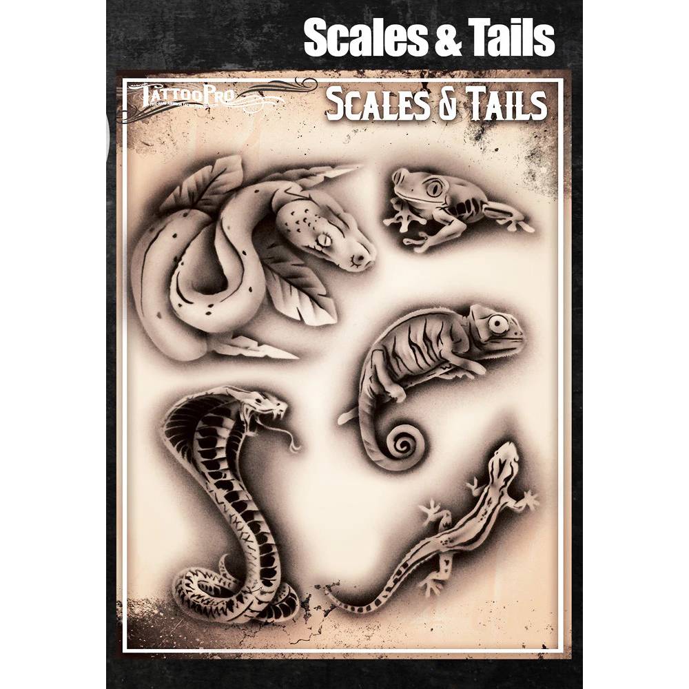 Tattoo Pro Scales & Tails Stencil - 140