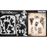 Tattoo Pro Pinup Girls Stencil - 149