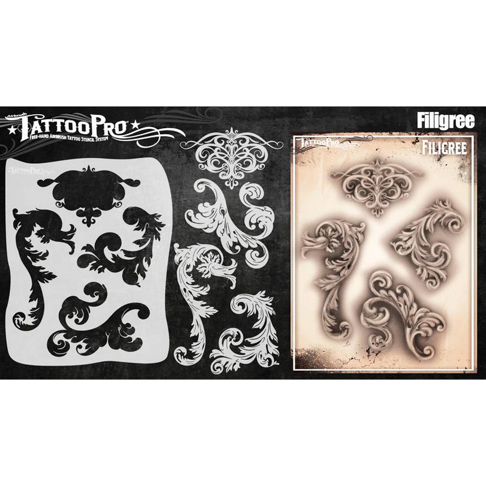 Tattoo Pro Filigree Stencil - 150