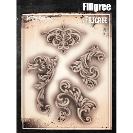 Tattoo Pro Filigree Stencil - 150