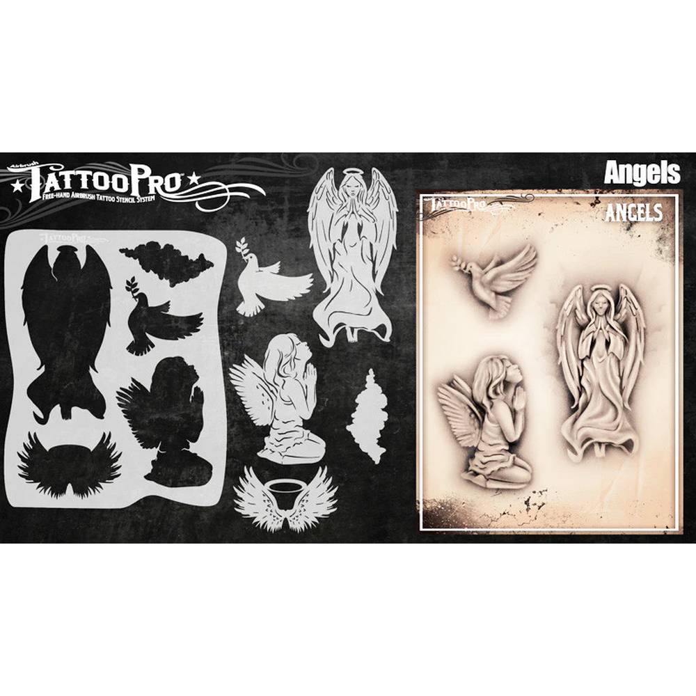 Tattoo Pro Angels Stencil -153