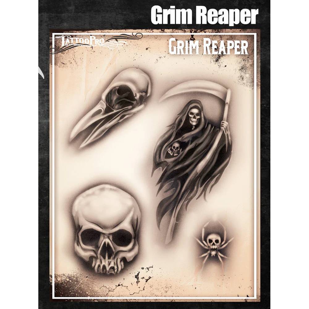 Tattoo Pro Grim Reaper Stencil - 159
