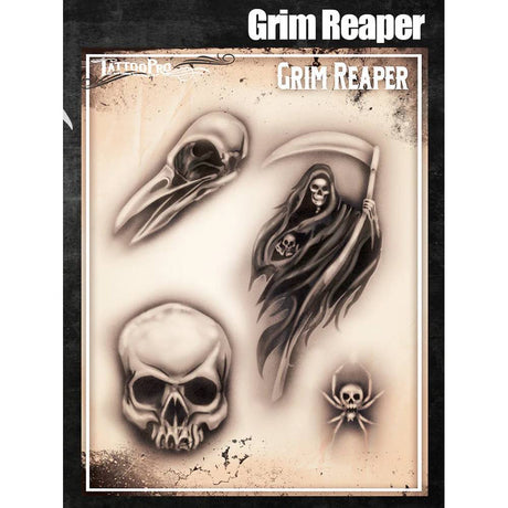 Tattoo Pro Grim Reaper Stencil - 159