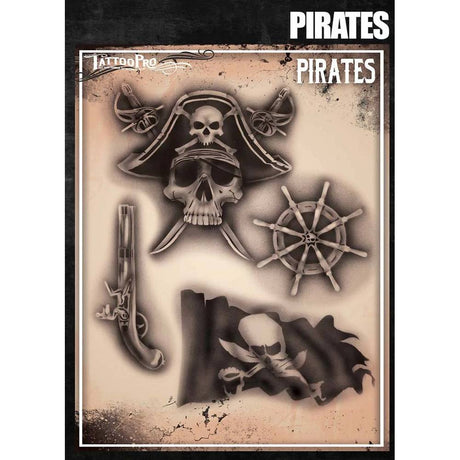 Tattoo Pro Pirates Stencil - 165