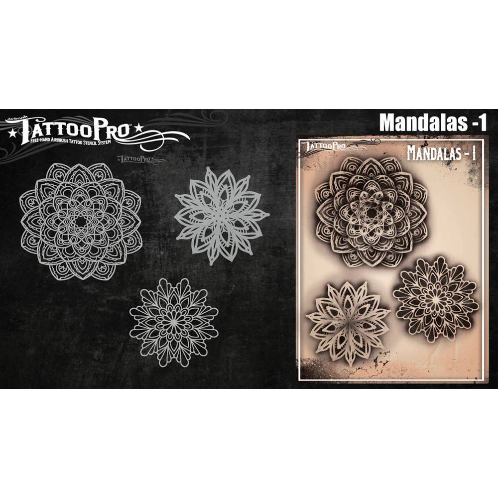 Tattoo Pro Mandalas - 1 Stencil Geometric shapes - 175