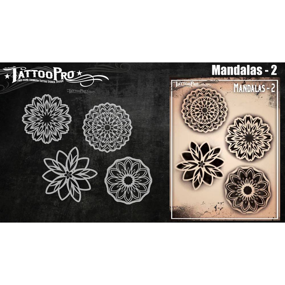 Tattoo Pro Mandalas -2 Stencil - 176
