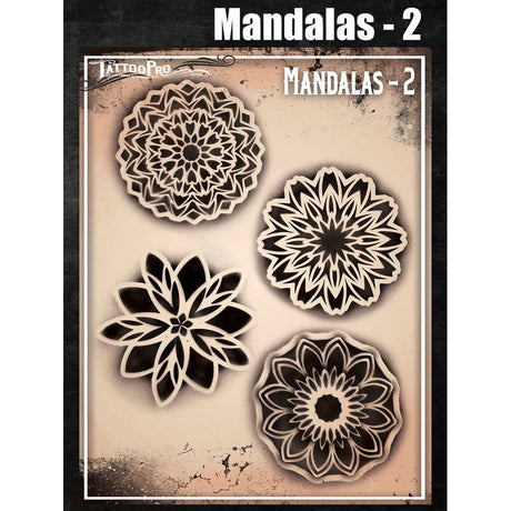 Tattoo Pro Mandalas -2 Stencil - 176