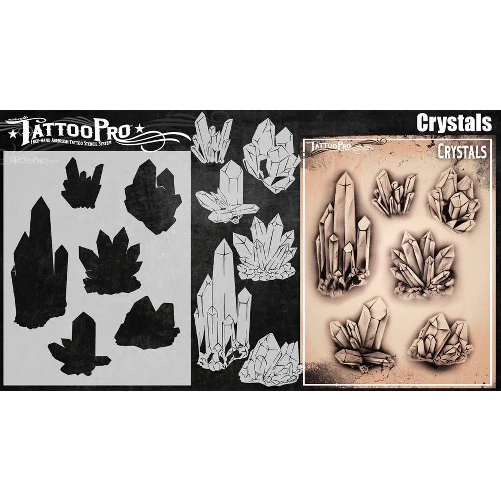Tattoo Pro Crystals Stencil - 182