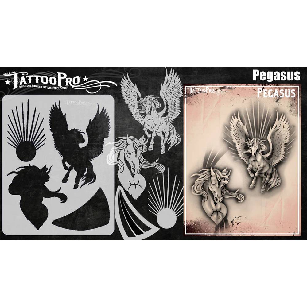 Tattoo Pro Pegasus Stencil - 187