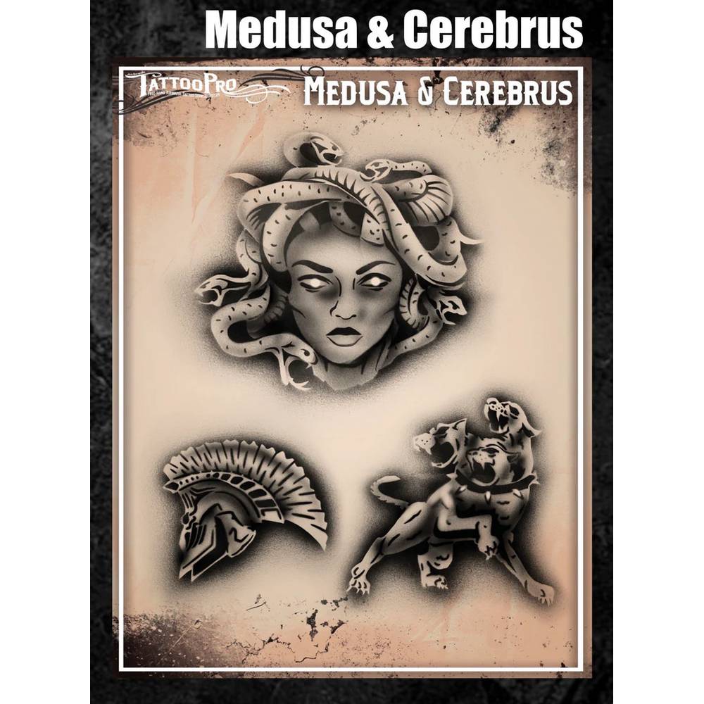 Tattoo Pro Medusa & Cerebrus Stencil - 193