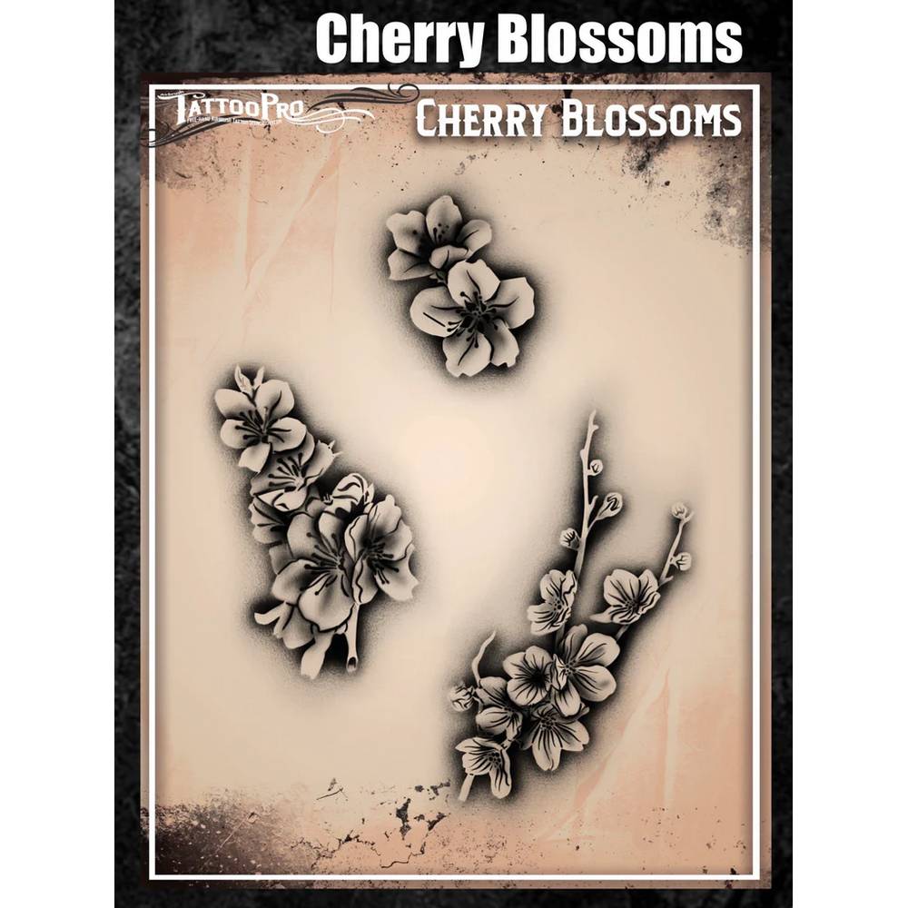 Tattoo Pro Cherry Blossoms Stencil - 195