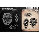 Tattoo Pro Snake & Moth Stencil - 204