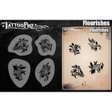 Tattoo Pro Flourishes Stencil - 205