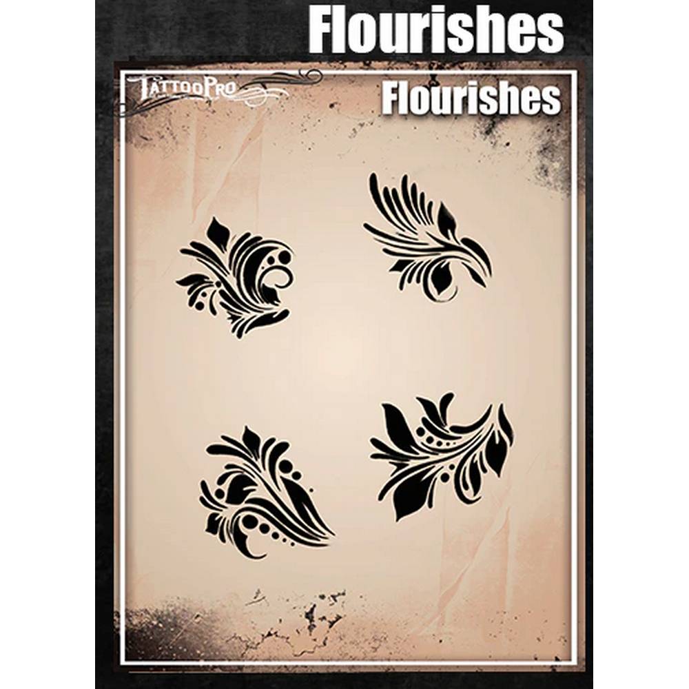 Tattoo Pro Flourishes Stencil - 205