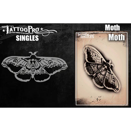 Tattoo Pro Moth Stencil - Singles. ATPSS105_MOTH