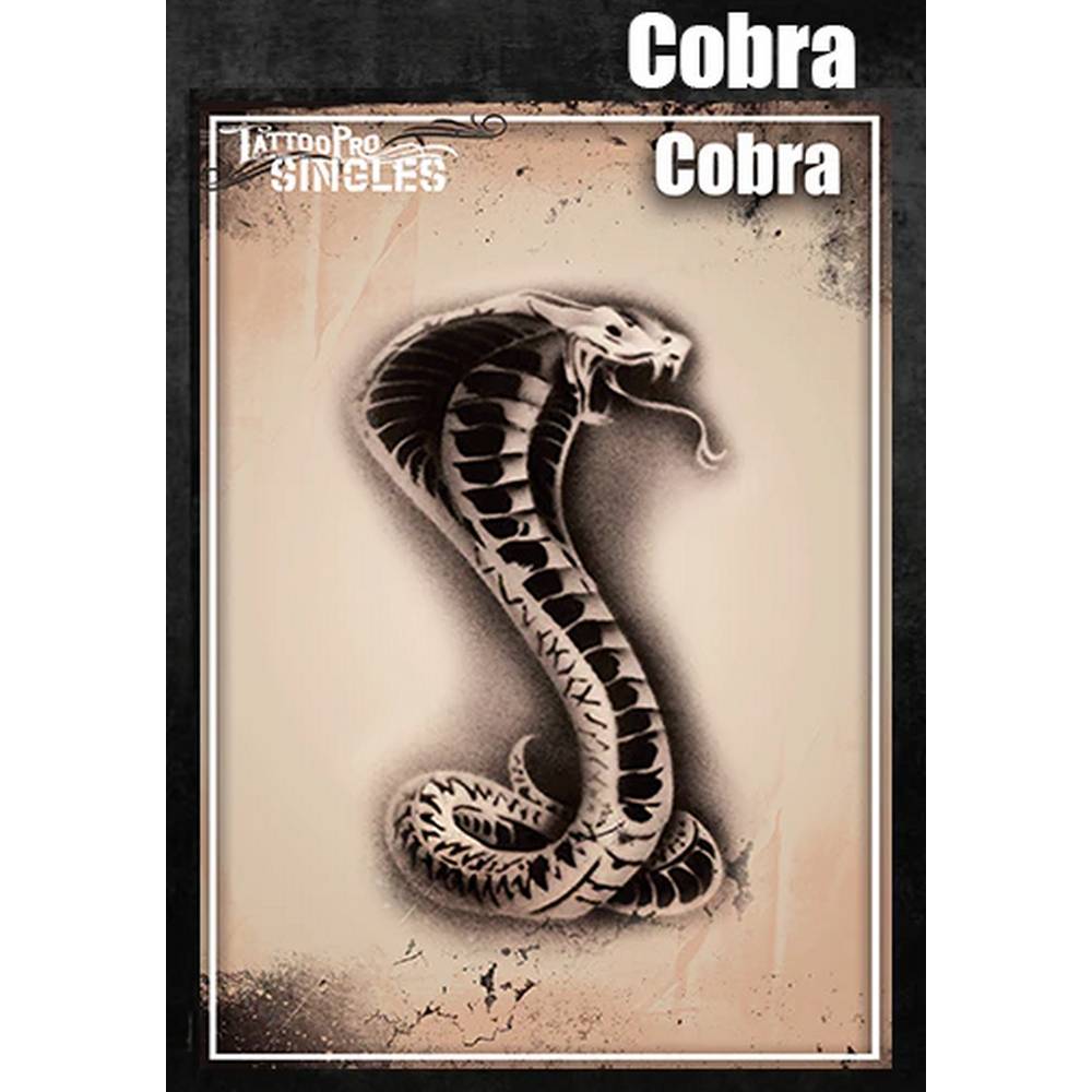 Tattoo Pro Cobra snake Stencil - Singles S111
