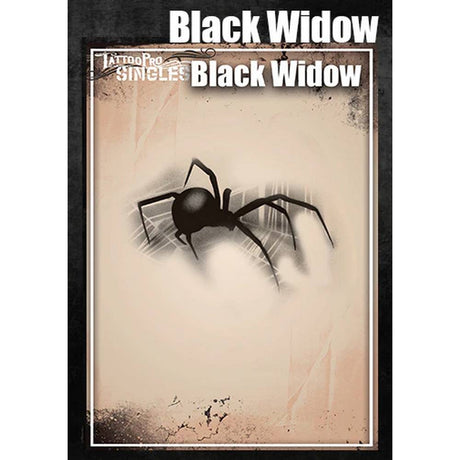 Tattoo Pro Black Widow Stencil - Singles  S119