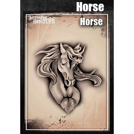 Tattoo Pro Horse Stencil - Singles S122