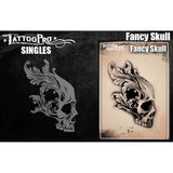 Tattoo Pro Fancy Skull Stencil - Singles S123