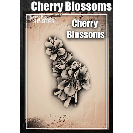 Tattoo Pro Cherry Blossoms Stencil - Singles S125