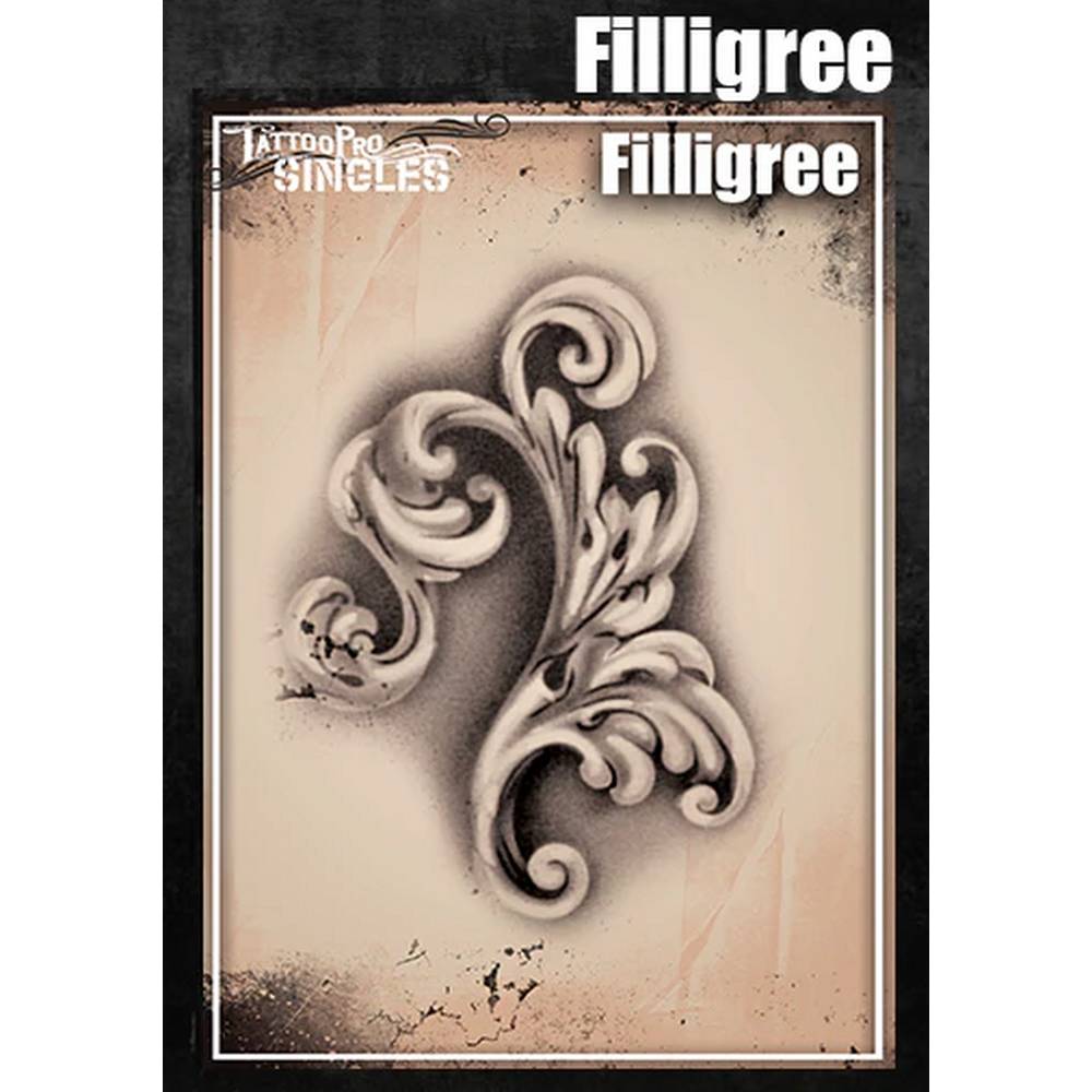 Tattoo Pro Pochoir Filigrane - Singles S115