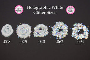 Amerikan Body Art Chunky Glitter 1oz Jar-  Holographic White Blend
