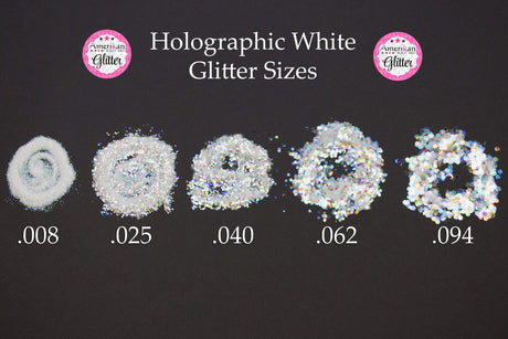Amerikan Body Art Chunky Glitter 1oz Jar-  Holographic White Blend