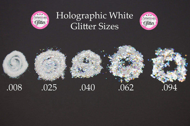Amerikan Body Art Chunky Glitter 1oz Jar-  Holographic White Blend