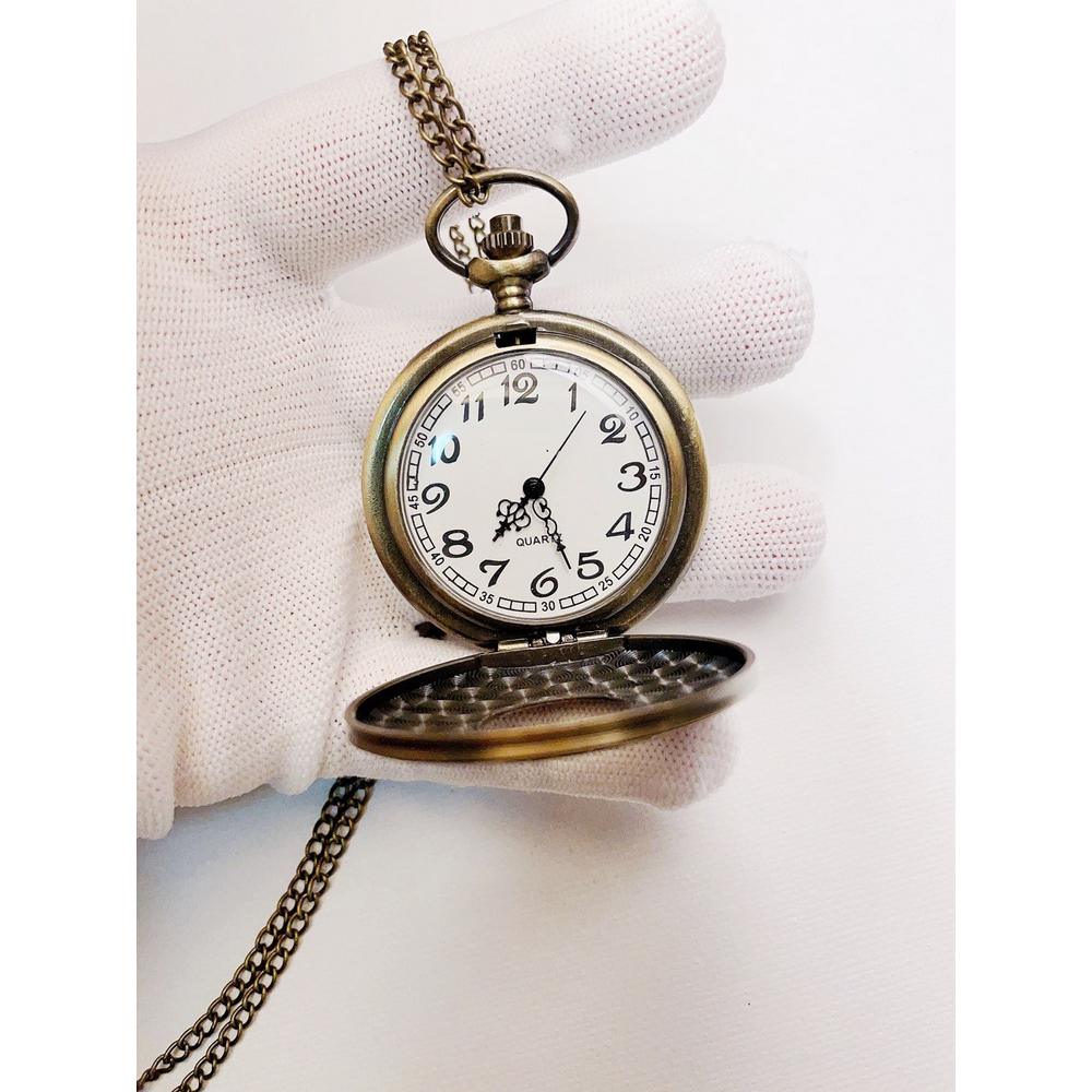 Antique-Style Pocket Watch with Chain