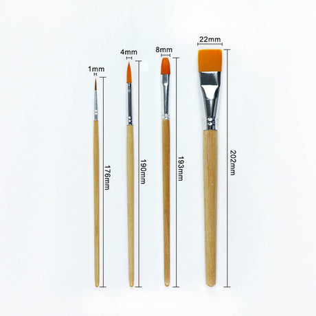 GP Ensemble de 4 pinceaux pour l'art et la création
