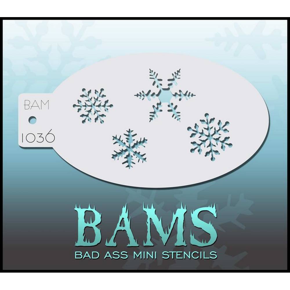 Pochoir Flocons de Neige - BAM 1036 Bad Ass Stencils