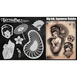 Tattoo Pro Japanese Geisha Stencil - Big Ink 101