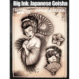 Tattoo Pro Japanese Geisha Stencil - Big Ink 101