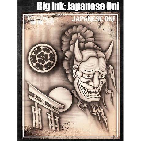 Tattoo Pro Japanese Oni Stencil - Big Ink 103